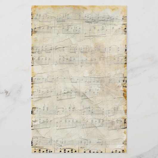  "Old Sheet Music Parchment Stationery" Briefpapier (Voorkant)