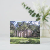Old Sheldon Ruins Church Briefkaart (Staand voorkant)