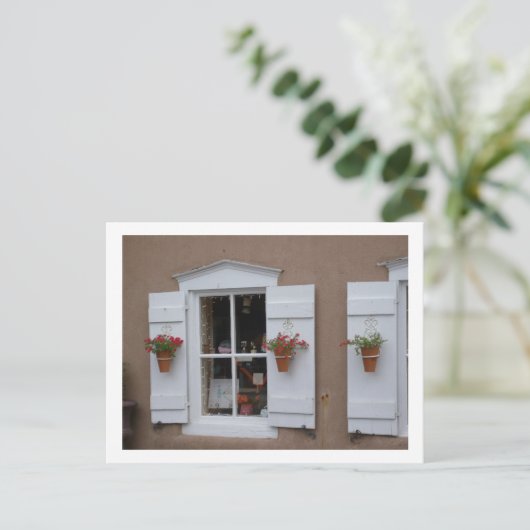 Old Shutter Windows Santa Fe New Mexico Briefkaart (Staand voorkant)