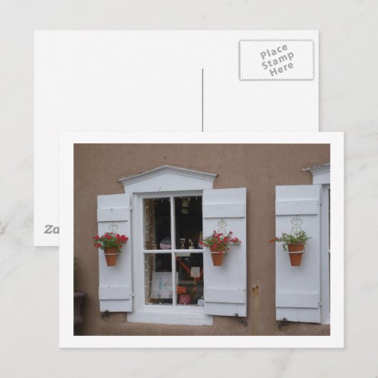 Old Shutter Windows Santa Fe New Mexico Briefkaart (Voorkant / Achterkant)