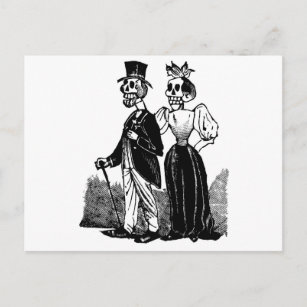 Old Skeleton Couple ongeveer begin jaren 1900, Mex Briefkaart