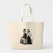 Old Skeleton Couple ongeveer begin jaren 1900, Mex Grote Tote Bag (Voorkant)