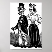 Old Skeleton Couple ongeveer begin jaren 1900, Mex Poster (Voorkant)