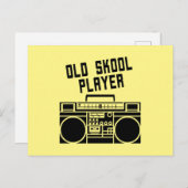 Old Skool Player Retro Stereo Boombox Briefkaart (Voorkant / Achterkant)