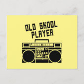 Old Skool Player Retro Stereo Boombox Briefkaart (Voorkant)
