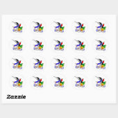 Old Skool Swallow Tattoo Ronde Sticker (Vel)