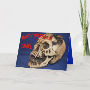 Old Skull Birthday Card Kaart