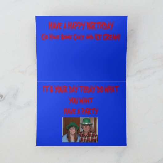 Old Skull Birthday Kaart (Binnen)