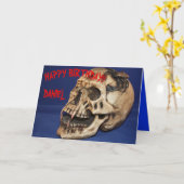 Old Skull Birthday Kaart (Gele Bloem)