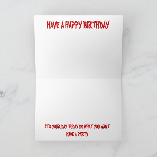 Old Skull Birthday Kaart (Binnen)