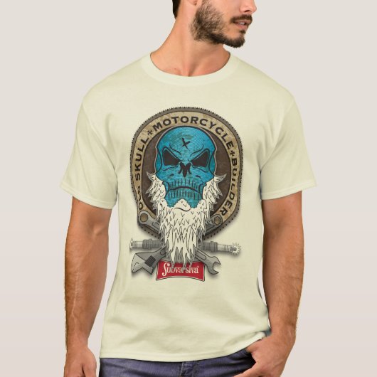 OLD SKULL MOTORCYCLE BUILDER I T-SHIRT (Voorkant)