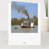 Old Smoky Paddle Steamer on River Murray Kaart (Achterkant)