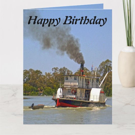 Old Smoky Paddle Steamer on River Murray Kaart (Voorkant)