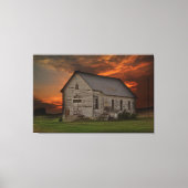 Old South Dakota Rustic Building Canvas Print (Voorkant)