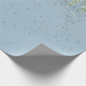 Old Southern North Carolina Coast Map (1953)  Cadeaupapier (Hoek)