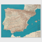 Old Spain and Portugal Map Cadeaupapier (Vlak)