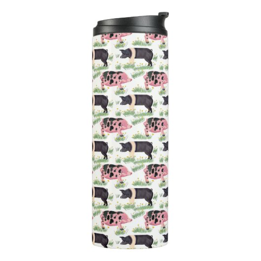 Old Spot Pig Travel Mug – Boerderij-geïnspireerde  Thermosbeker (Gedraaid links)