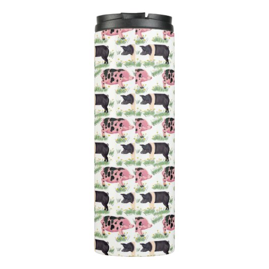 Old Spot Pig Travel Mug – Boerderij-geïnspireerde  Thermosbeker (Achterkant)