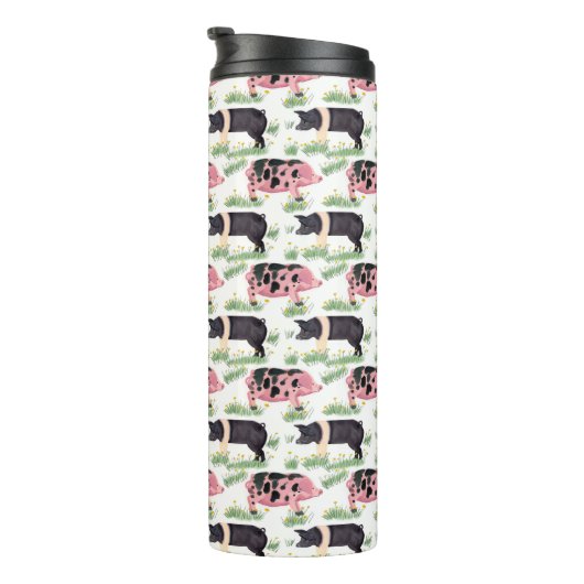 Old Spot Pig Travel Mug – Boerderij-geïnspireerde  Thermosbeker (Geroteerd rechts)
