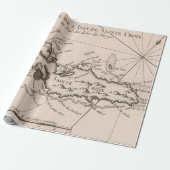 Old St Croix Map (1764)  Maagdeneilanden  Cadeaupapier (Uitgerold)