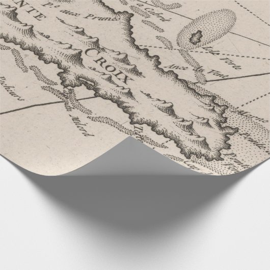 Old St Croix Map (1764)  Maagdeneilanden  Cadeaupapier (Hoek)