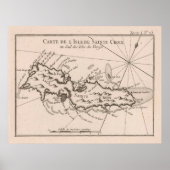 Old St Croix Map (1764)  Maagdeneilanden Poster (Voorkant)