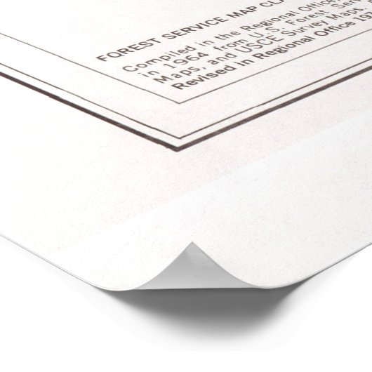 Old St Francis National Forest Map (1970) Poster (Hoek)