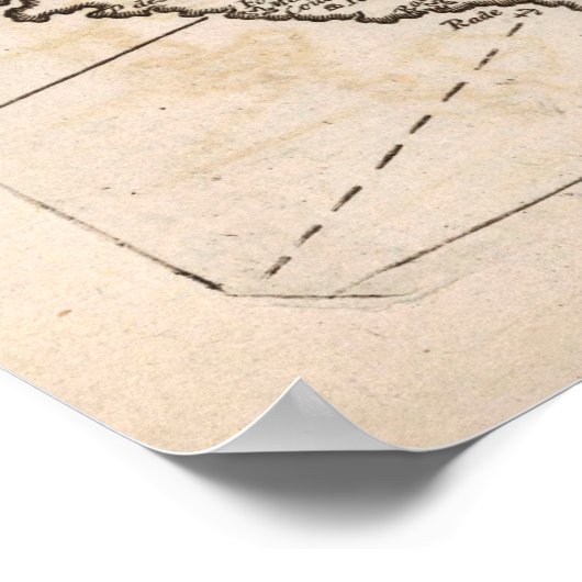 Old St Kitts, Guadeloupe & Martinique Map (1794) Poster (Hoek)