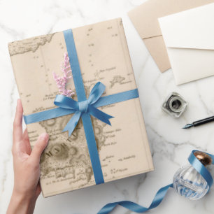 Old St Martins, Anguilla & St Barts Island Map  Cadeaupapier