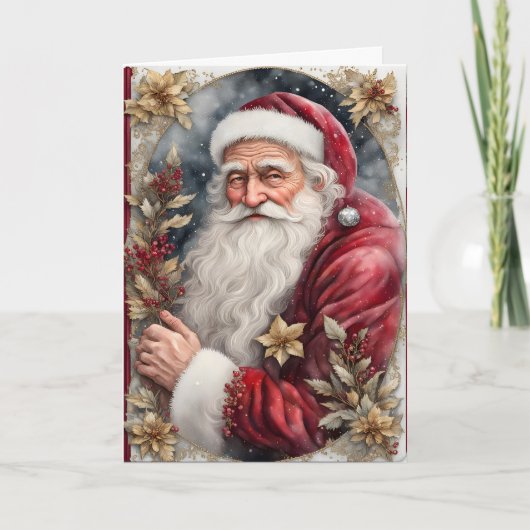 Old St. Nick Christmas Feestdagen Kaart (Voorkant)