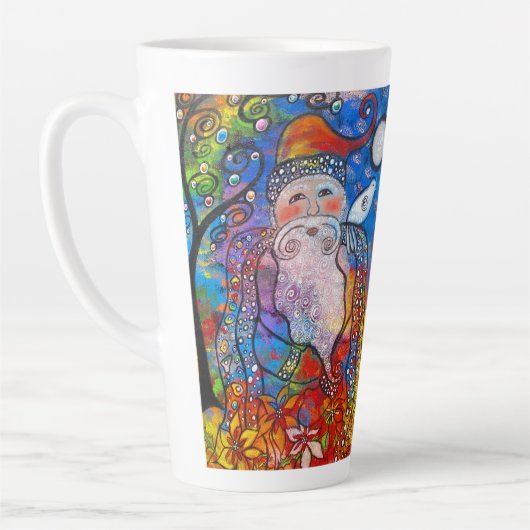 Old St. Nick Original Art Latte Mok (Links)
