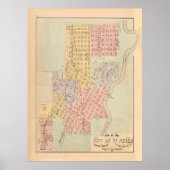 Old St Peter MN Map (1872) Minnesota City Poster (Voorkant)
