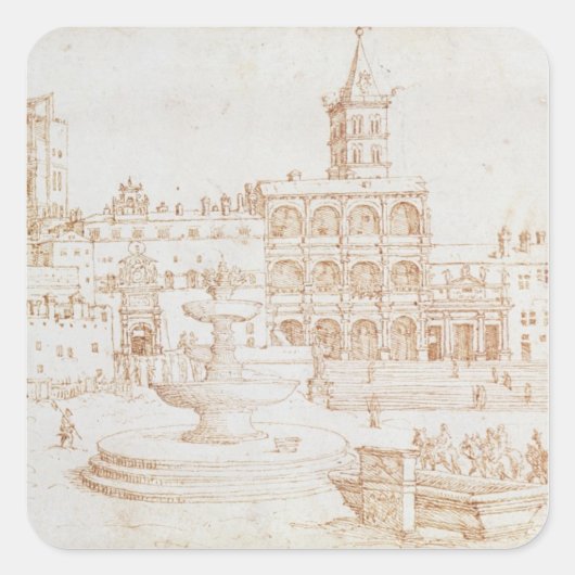 Old St. Peter's Vierkante Sticker (Voorkant)