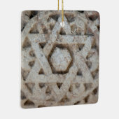 Old Star of David carving, Israël Keramisch Ornament (Rechts)
