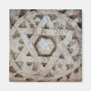 Old Star of David carving, Israël Magneet