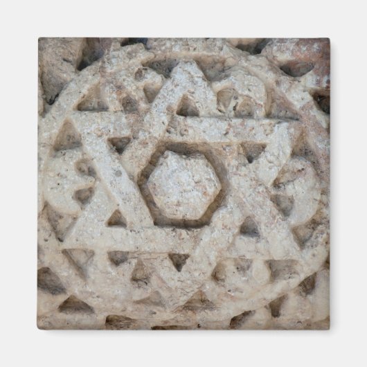 Old Star of David carving, Israël Magneet (Voorkant)