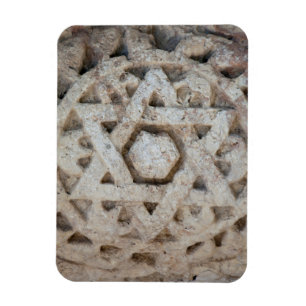 Old Star of David carving, Israël Magneet