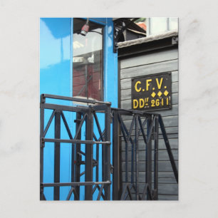 Old Steam Train Le Mastrou Blue Wagon Briefkaart