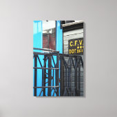 Old Steam Train Le Mastrou Blue Wagon Canvas (Voorkant)