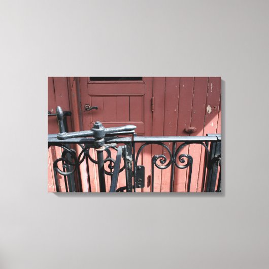 Old Steam Train Le Mastrou Brown Wagon Canvas (Voorkant)