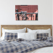 Old Steam Train Le Mastrou Brown Wagon Canvas Afdruk (Insitu (Slaapkamer))