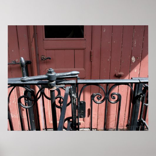 Old Steam Train Le Mastrou Brown Wagon Poster (Voorkant)