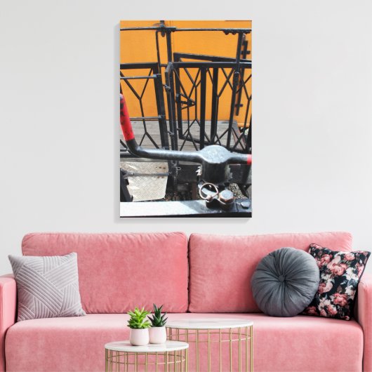 Old Steam Train Le Mastrou Wagon Crank Canvas (Insitu (Woonkamer))