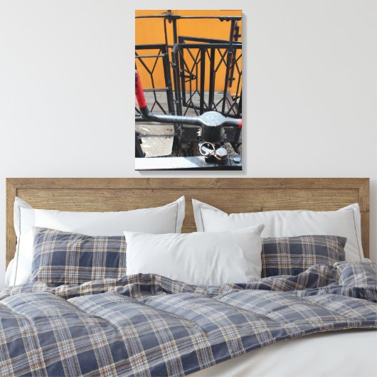 Old Steam Train Le Mastrou Wagon Crank Canvas (Insitu (Slaapkamer))