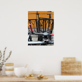 Old Steam Train Le Mastrou Wagon Crank Poster (Keuken)