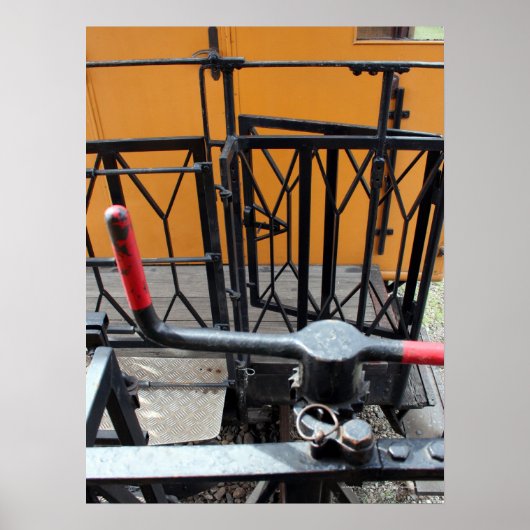 Old Steam Train Le Mastrou Wagon Crank Poster (Voorkant)