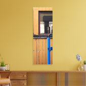 Old Steam Train Le Mastrou Yellow Wagon 12x36 Canvas Afdruk (Insitu (Woonkamer))