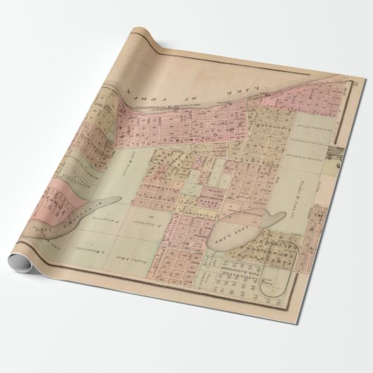 Old Stillwater MN Map (1874)  Cadeaupapier (Uitgerold)