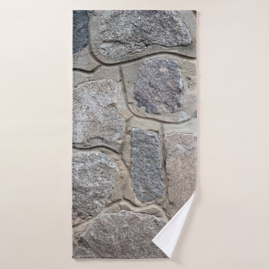 Old stone masonry textureabstract, architectuur, h badhanddoek (Badhanddoek)