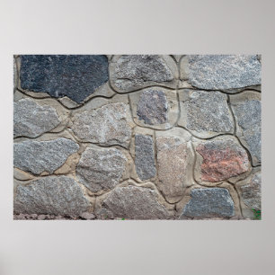 Old stone masonry textureabstract, architectuur, h poster